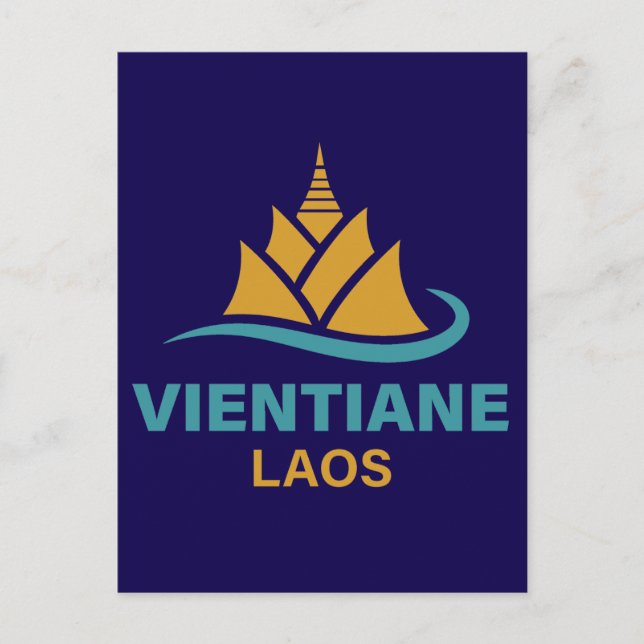 Cartão Postal Vientiane Laos Southeast Asia (Frente)