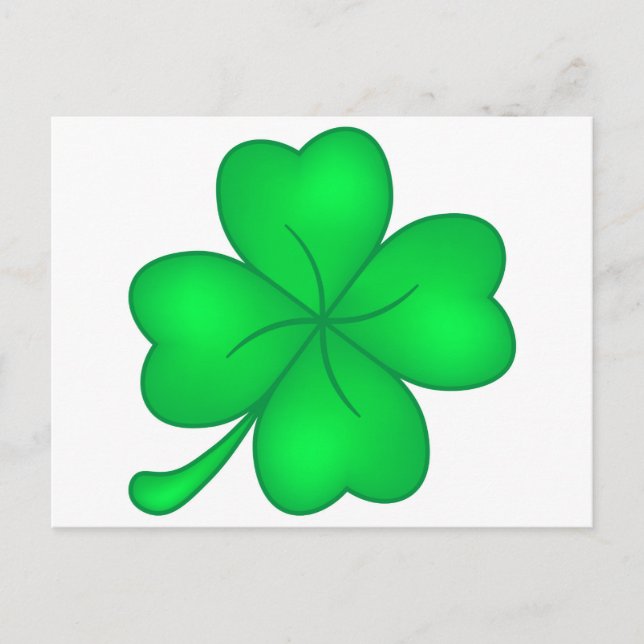 Cartão Postal Vierblättriges Kleeblatt (Frente)