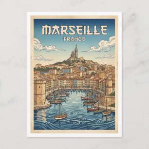 Cartão Postal Vieux-Port de Marseille França