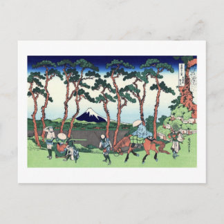 Cartão Postal View Mt.Fuji from Hodogaya, Hokusai