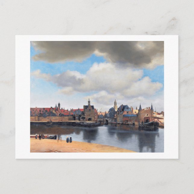 Cartão Postal View of Delft, Johannes Vermeer, 1659-1660 (Frente)