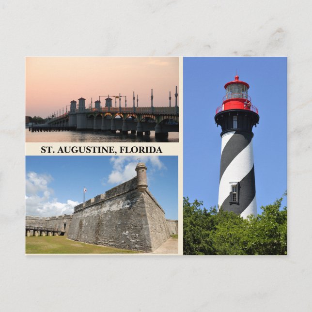 Cartão Postal Views of St. Augustine, Florida (Frente)