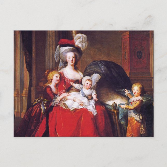 Cartão Postal Vigée-Lebrun - Marie Antoinette e seus filhos (Frente)