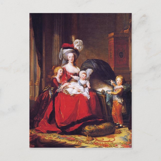 Cartão Postal Vigée-Lebrun - Marie Antoinette e seus filhos (Frente)