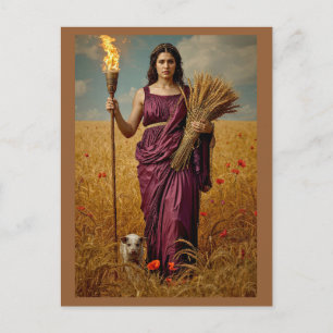 Cartão Postal Vigília de Outono de Deméter – Um Retrato Triste