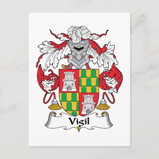 Cartão Postal Vigília Family Crest (Frente)