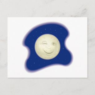 Cartão Postal Vignete da Lua Cheia Piscando
