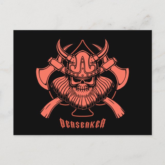 Cartão Postal Viking Berserker (Frente)