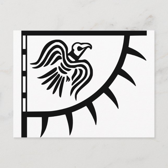 Cartão Postal Viking Black Raven Banner (Frente)