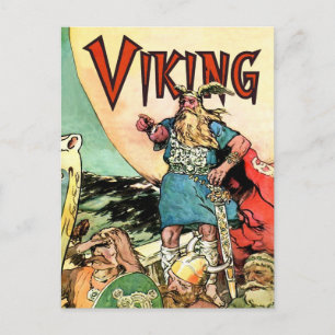 Cartão Postal Viking Norse Gods Thking Ship