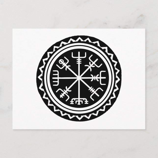Cartão Postal Viking Vegvisir Compass (Frente)