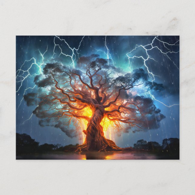 Cartão Postal Viking Wold tree Yggdrasil at Ragnarök (Frente)