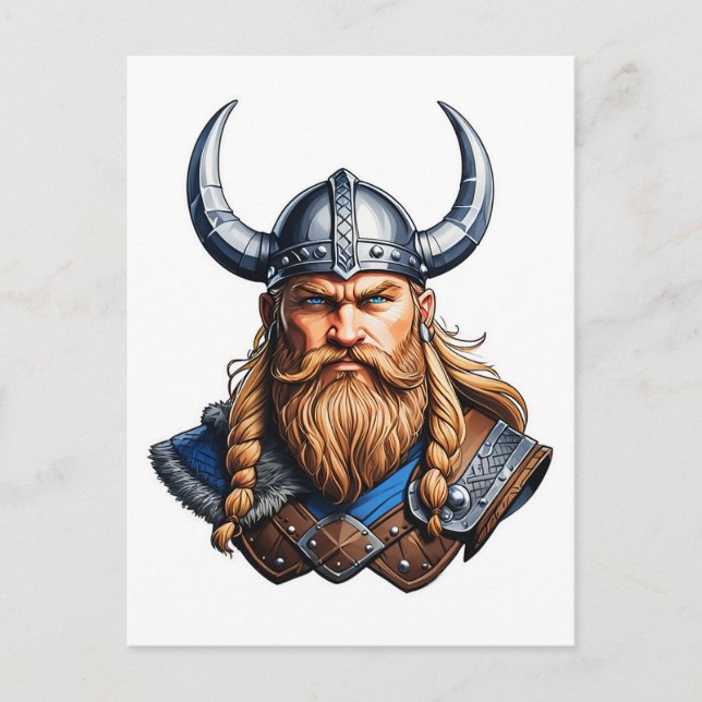 Cartão Postal Vikings Nordic Man (Frente)