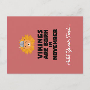 Cartão Postal Vikings são nasceres em novembro Zur82