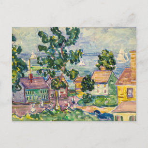 Cartão Postal Vila Costeira da Nova Inglaterra   Maurice Prender