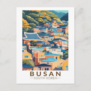 Cartão Postal Vila Cultural de Gamcheon de Busan Viagem Arte Vin