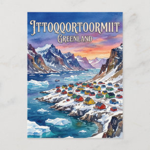 Cartão Postal Vila de Ittoqqortoormiit Gronelândia