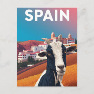 Cartão Postal Vila de Montanha Caprichosa Retro Espanha Viagem C