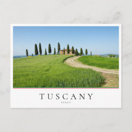Cartão Postal Vila fazenda com ciprestes na Toscana, Itália