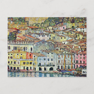 Cartão Postal Vila italiana Malcena no Gardasee por Klimt