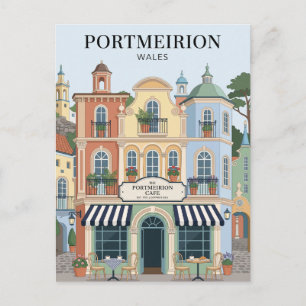 Cartão Postal Vila Portmeirion País de Gales