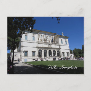 Cartão Postal Villa Borghese, Roma, Itália