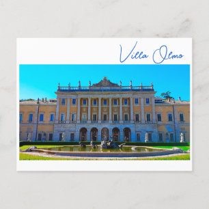 Cartão Postal Villa Olmo Lake Como Itália