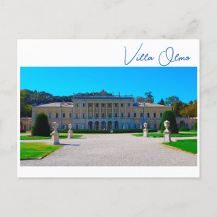 Cartão Postal Villa Olmo Lake Como Itália
