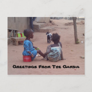 Cartão Postal Village Children The Gambia