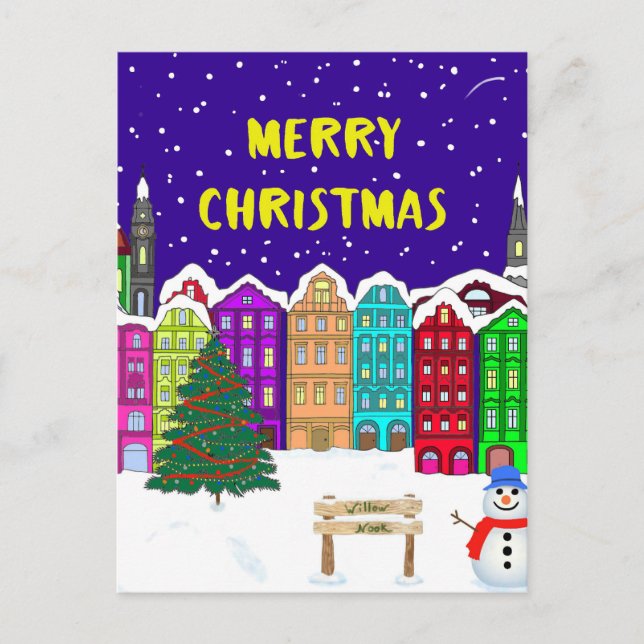 Cartão Postal Village Jigsaw Puzzle (Frente)