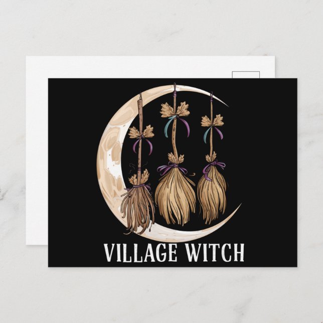 Cartão Postal Village Witch Gothic Occult Wicca Pagan Nature (Frente/Verso)