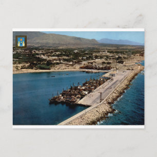 Cartão Postal Villajoyosa Porto de Alicante Panorama Antigo