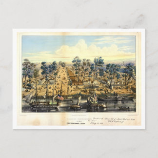 Cartão Postal Ville de Sacramento, 1849.