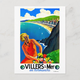 Cartão Postal Villers-sur-Mer, litoral, Normandia, França