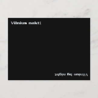 Cartão Postal Vilnius por noite / Vilnius naktánus