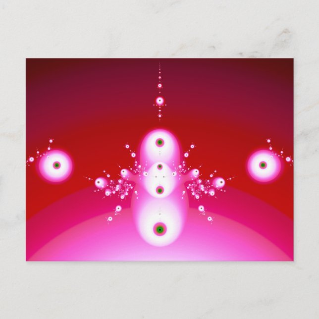 Cartão Postal Vimos Em Paz Aliens Abstrato (Frente)