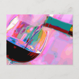 Cartão Postal Vin rouge soirée fête