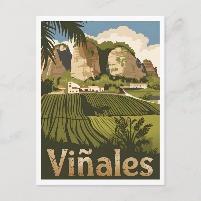 Cartão Postal Viñales Cuba Vinho Velho (Frente)