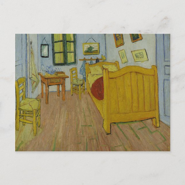 Cartão Postal Vincen Van Gogh - Quarto de cama na pintura de Arl (Frente)