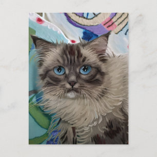 Cartão Postal Vincent Gato Gogh