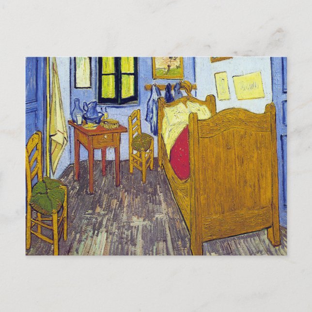 Cartão Postal Vincent van Gogh 1888 O Quarto em Arles (Frente)