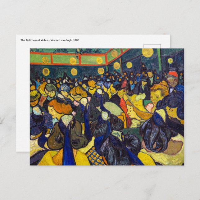 Cartão Postal Vincent van Gogh - A Sala de Baile em Arles (Frente/Verso)