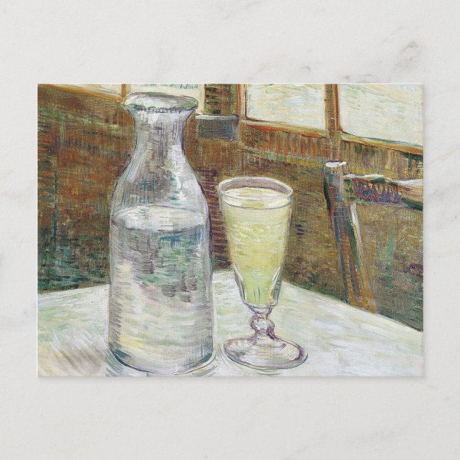 Cartão Postal Vincent Van Gogh ainda vive com a Absinthe Fine Ar (Frente)