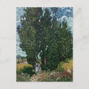 Cartão Postal Vincent van Gogh   As ciprestes, c.1889-90