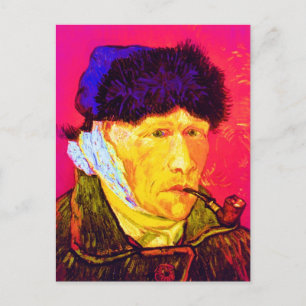 Cartão Postal Vincent Van Gogh - Autorretrato Bandagem Pop Art