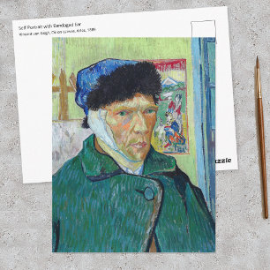 Cartão Postal Vincent van Gogh - Autorretrato com a orelha banda