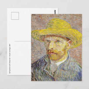 Cartão Postal Vincent van Gogh - Autorretrato com Chapéu de Pal