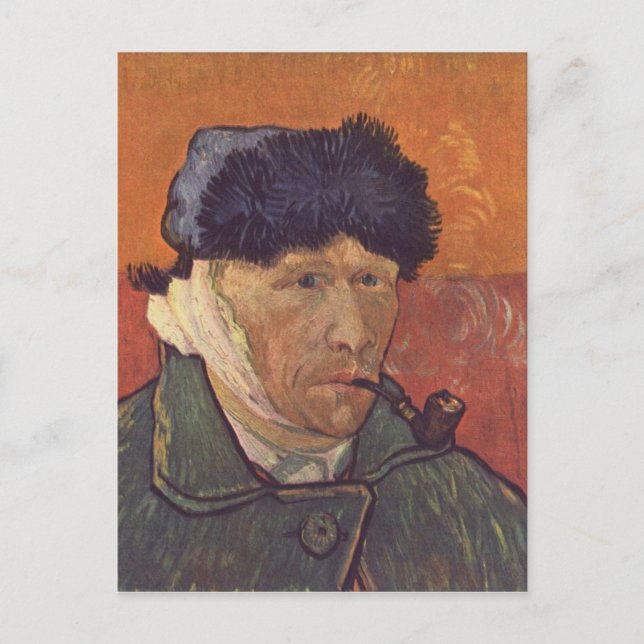 Cartão Postal Vincent Van Gogh - Autorretrato com Orelha Bandada (Frente)