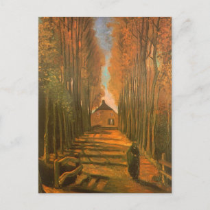 Cartão Postal Vincent van Gogh - Avenida de Choupos no Outono