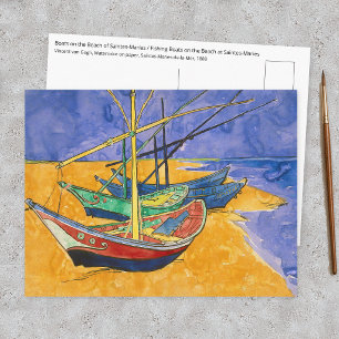 Cartão Postal Vincent van Gogh - Barcos de Pesca na Praia